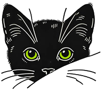 Black kitten with green eyes